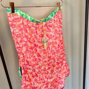 Leopard neon beach coverup